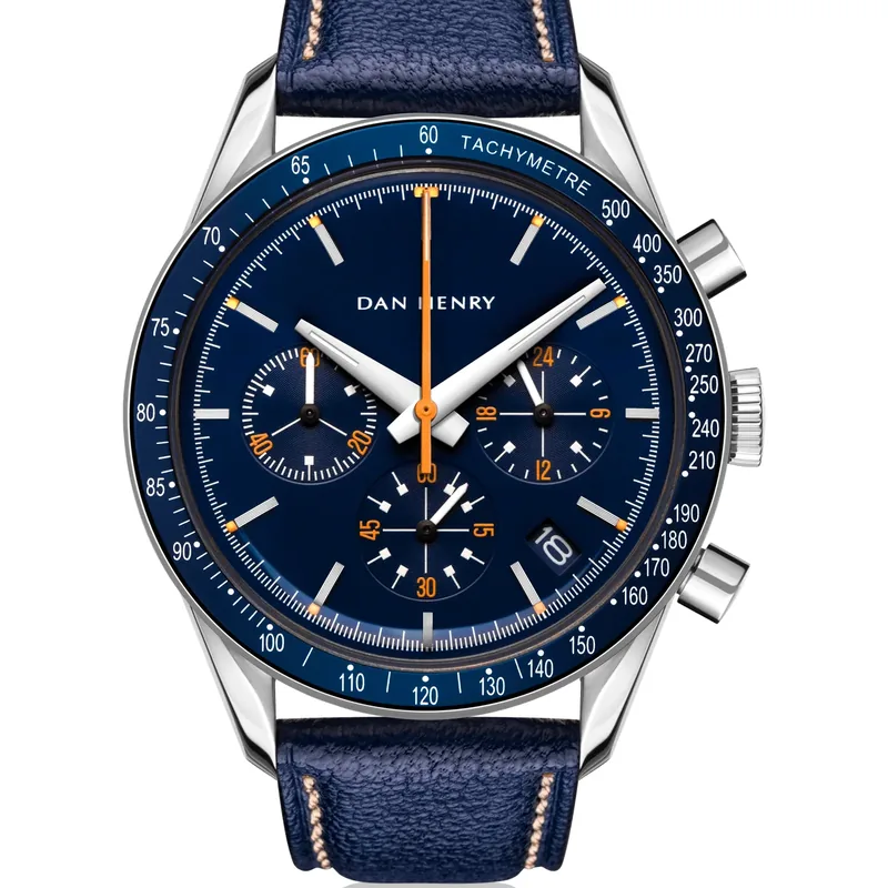 Dan Henry 1962 Blue 39mm Date