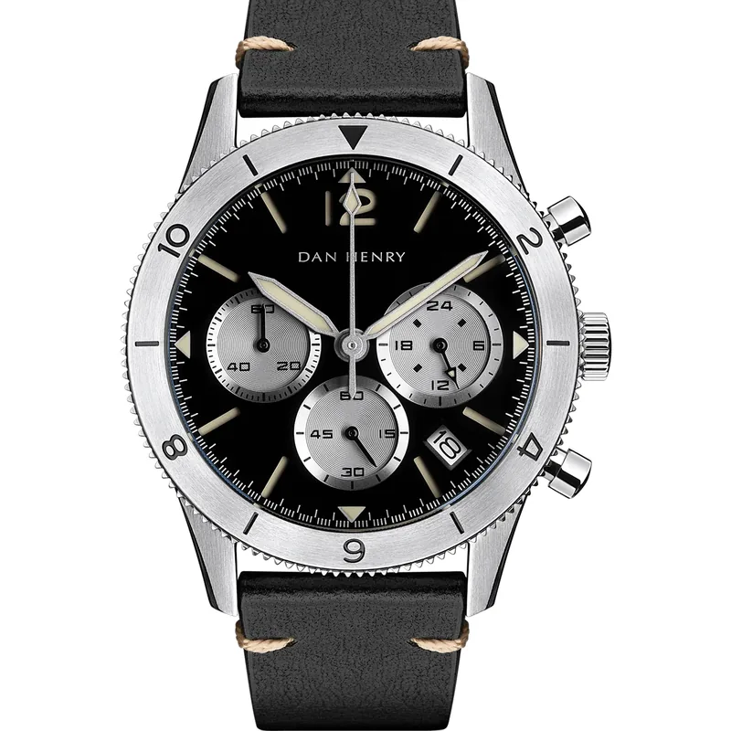Dan Henry 1963 Black Steel 40mm Date