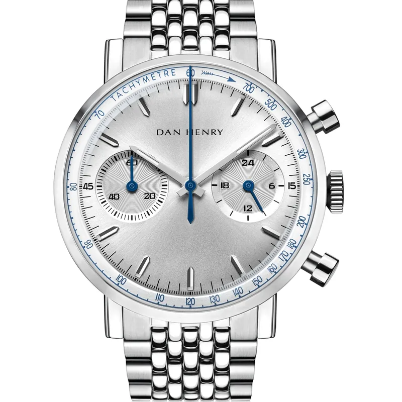 Dan Henry 1964 Silver Bicompax 38mm No Date