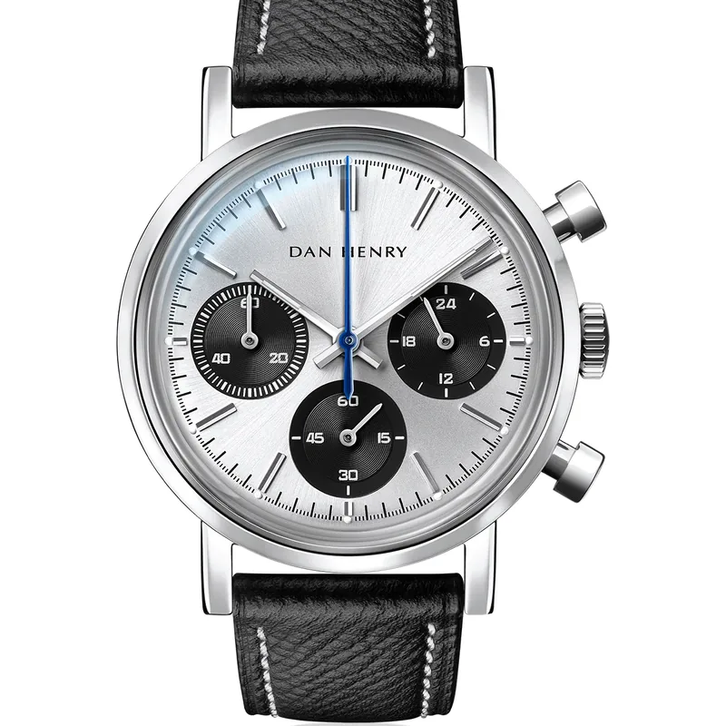 Dan Henry 1964 Silver Panda Tricompax 36mm No Date