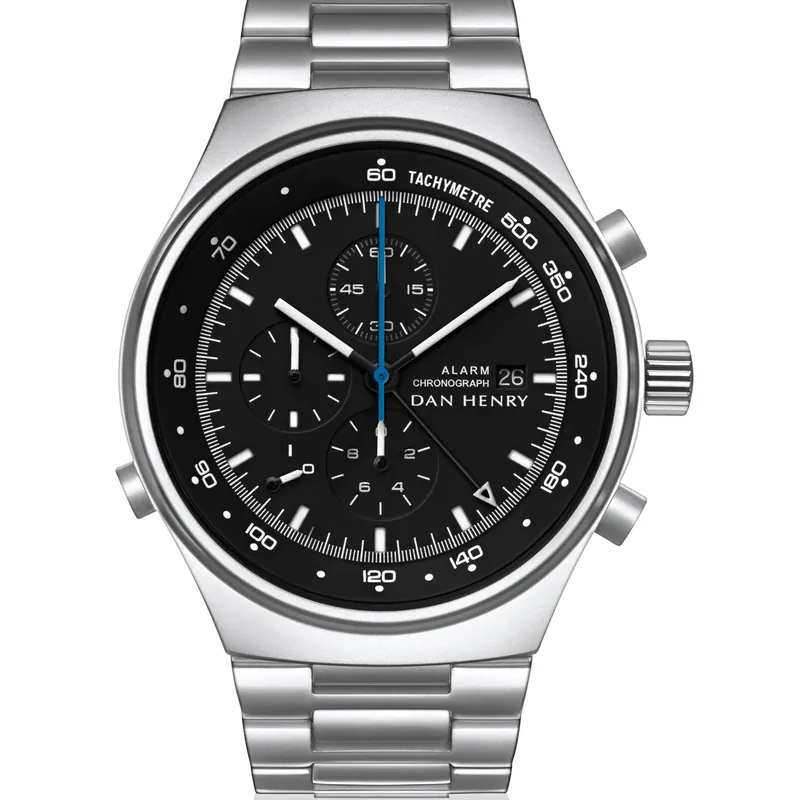 Dan Henry 1972 Silver Chronograph 41mm