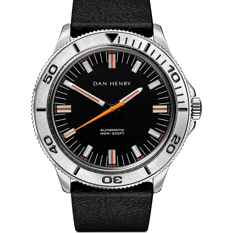 Dan Henry 1975 Black Steel / Automatic / Regular 39mm No Date