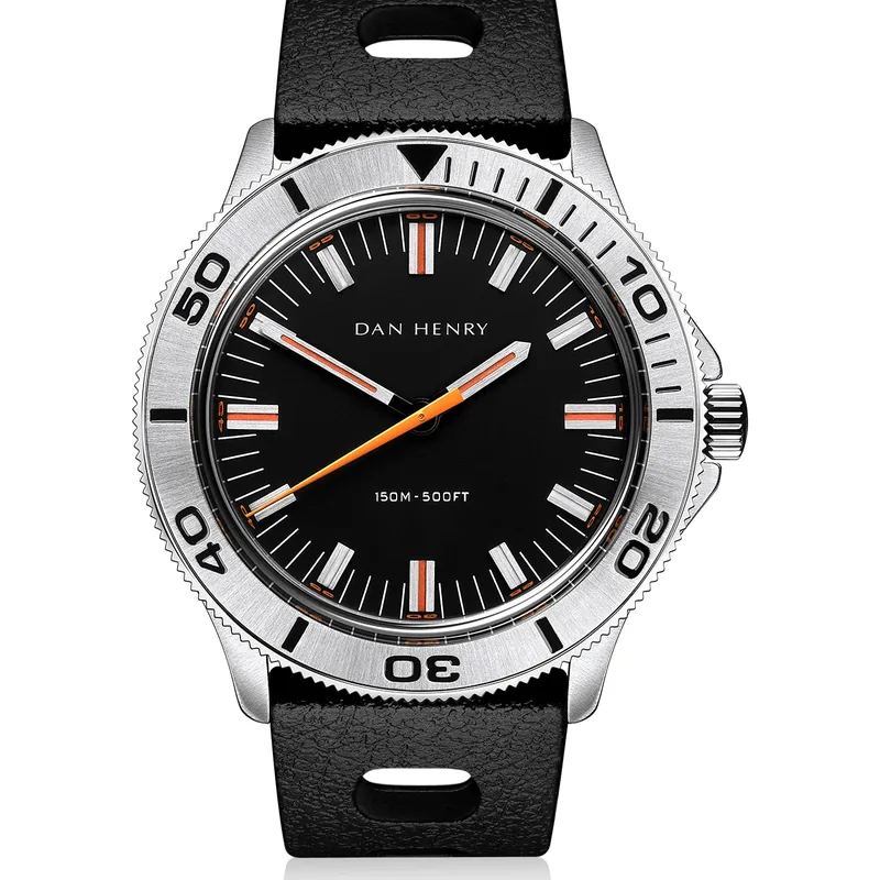 Dan Henry 1975 Black Steel / Quartz / Tropic 37mm No Date