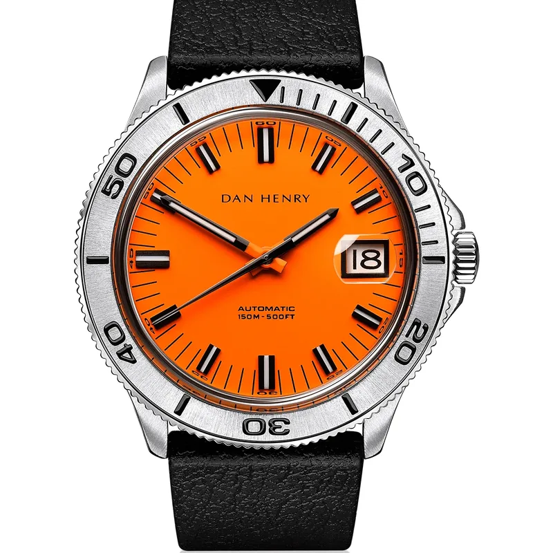 Dan Henry 1975 Orange Steel / Automatic / Regular 39mm Date