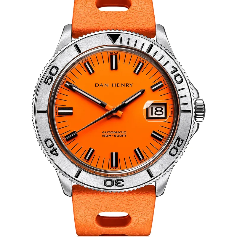 Dan Henry 1975 Orange Steel / Automatic / Tropic 39mm Date