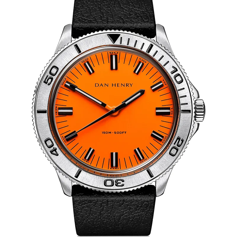 Dan Henry 1975 Orange Steel / Quartz / Regular 39mm No Date
