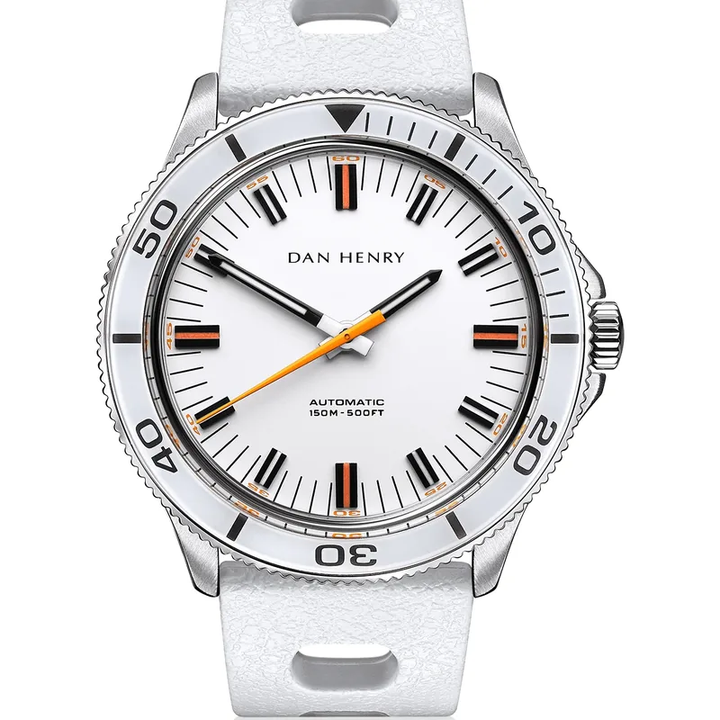 Dan Henry 1975 White / Automatic / Tropic 39mm No Date