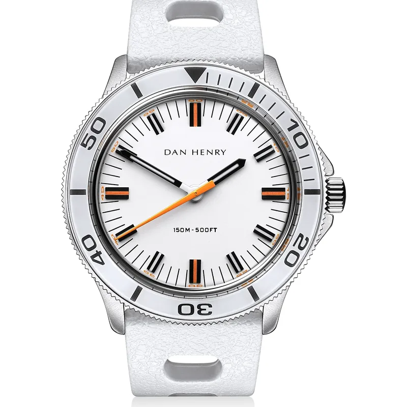 Dan Henry 1975 White / Quartz / Tropic 37mm No Date