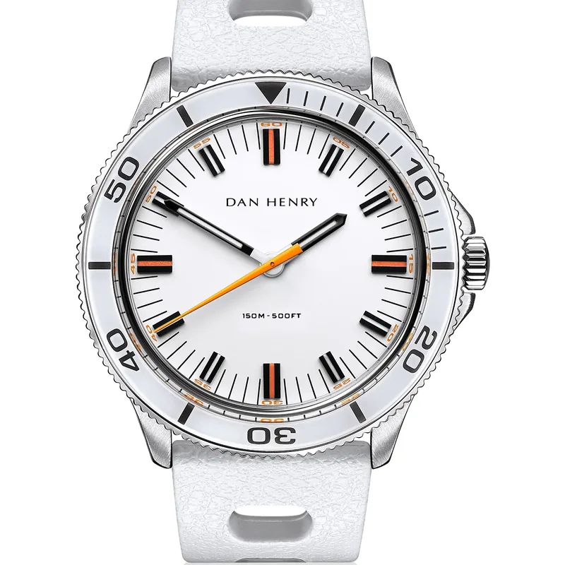 Dan Henry 1975 White / Quartz / Tropic 39mm No Date