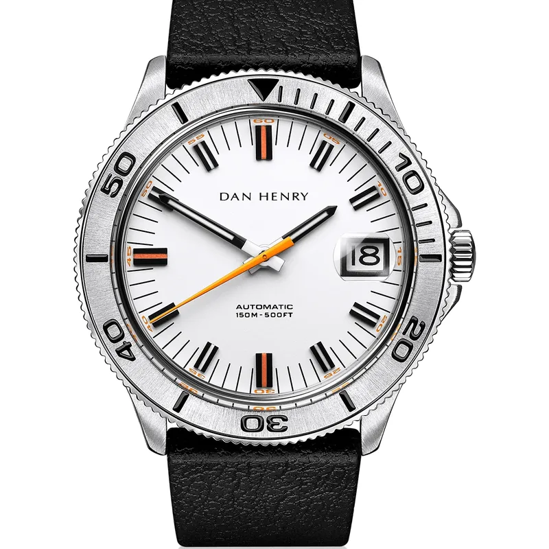 Dan Henry 1975 White Steel / Automatic / Regular 39mm Date