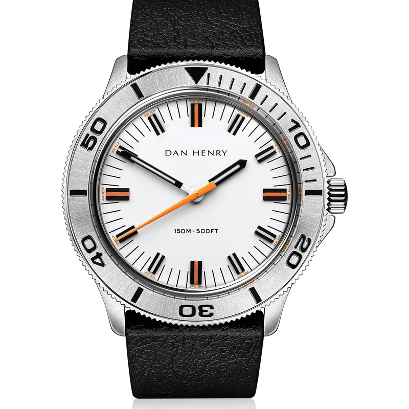 Dan Henry 1975 White Steel / Quartz / Regular 37mm No Date