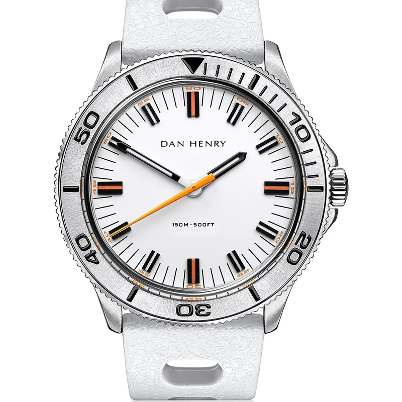 Dan Henry 1975 White Steel / Quartz / Tropic 39mm No Date