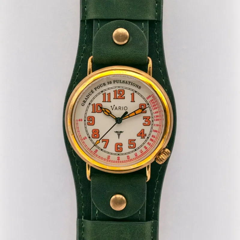 Vario Vario 1918 Medic Brass Cream Dial with Orange Lume Watch