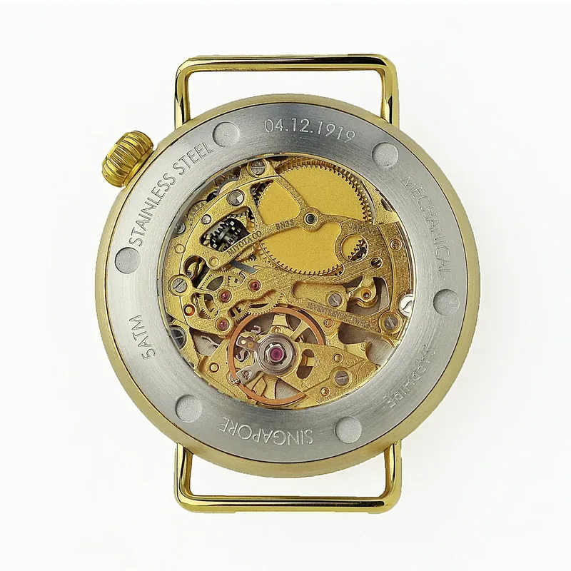 Vario Vario 1918 Pilot Brass Cream Dial with Orange Lume Watch