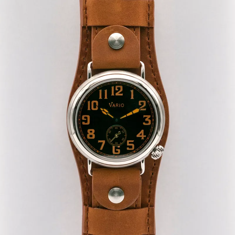 Vario Vario 1918 Trench Black Dial with Orange Lume Watch