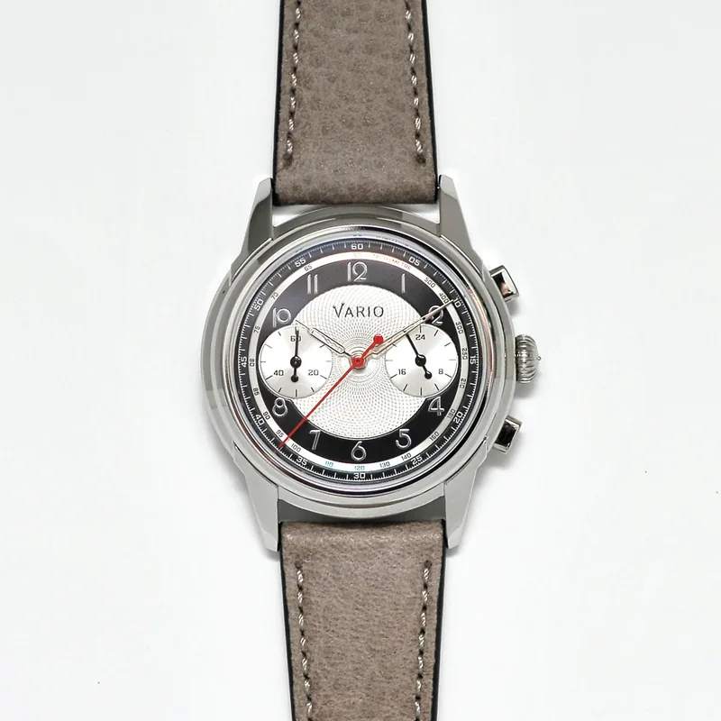 Vario Vario Empire White Tuxedo Tachymètre MecaQuartz Chronograph Watch