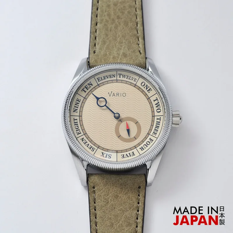 Vario Vario NAVI Single Hand Sand Beige Small Seconds Compass