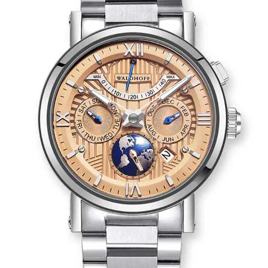 Waldhoff Multimatic II Coral on steel bracelet