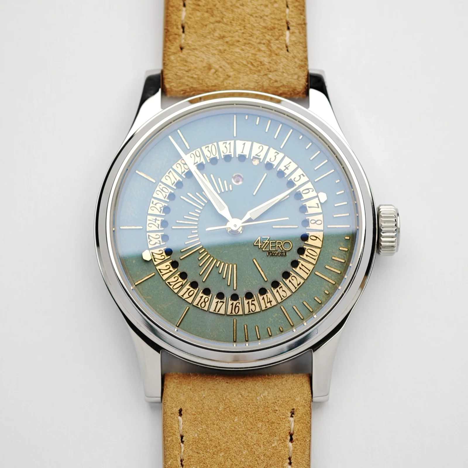 47ZERO La Date Dorée, Roulette edition. Ancient Verdigris, 38mm image 2 of 3