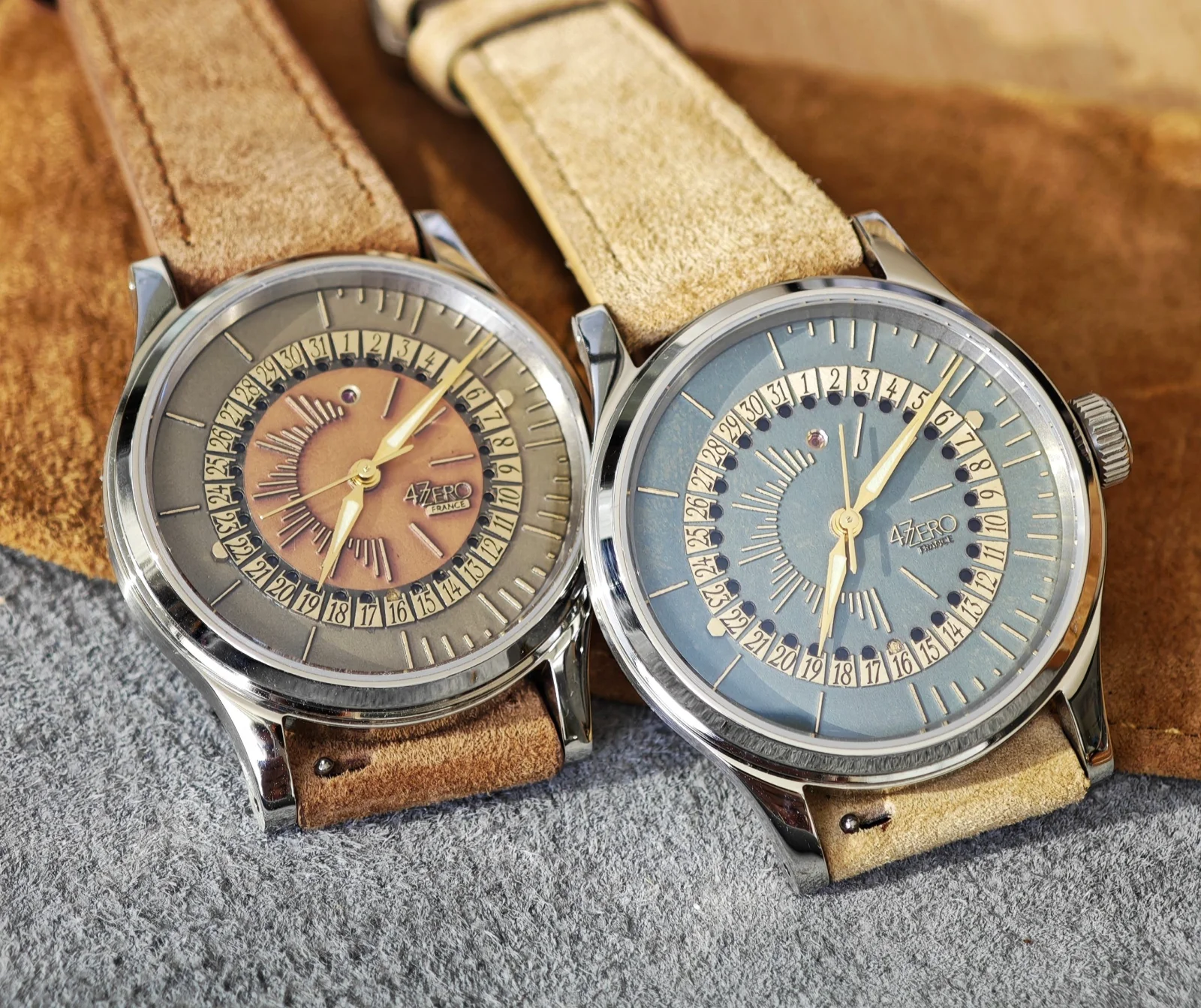47ZERO La Date Dorée, Roulette edition. Olive warm brick. 38mm image 2 of 2