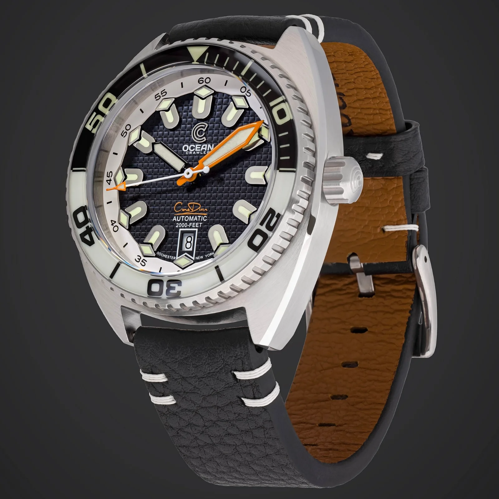Ocean Crawler Core Diver - Black White - Limited Dragoon Leather image 2 of 5