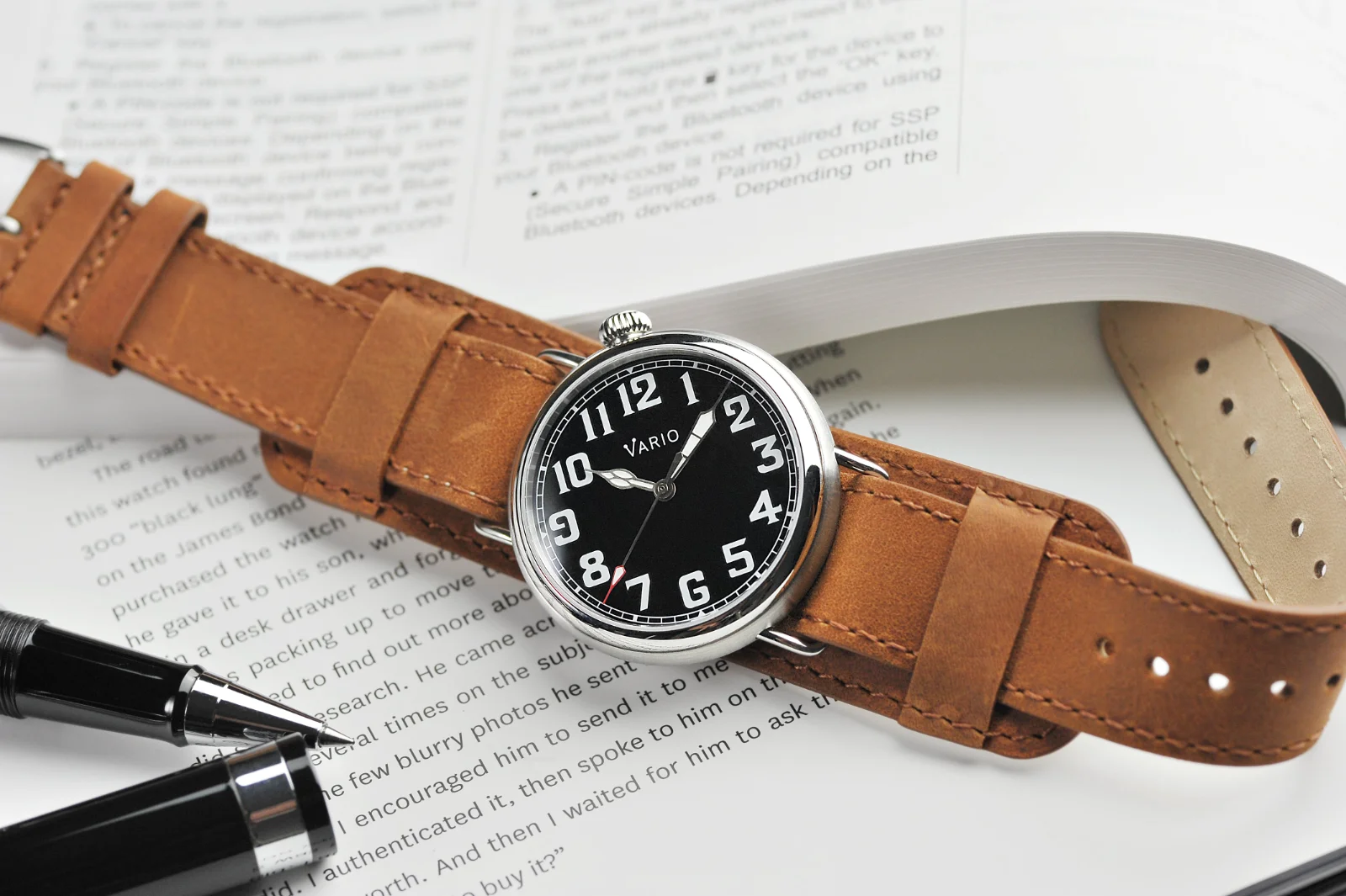 Vario Vario 1918 Pilot Black Dial with White Lume Watch image 2 of 5