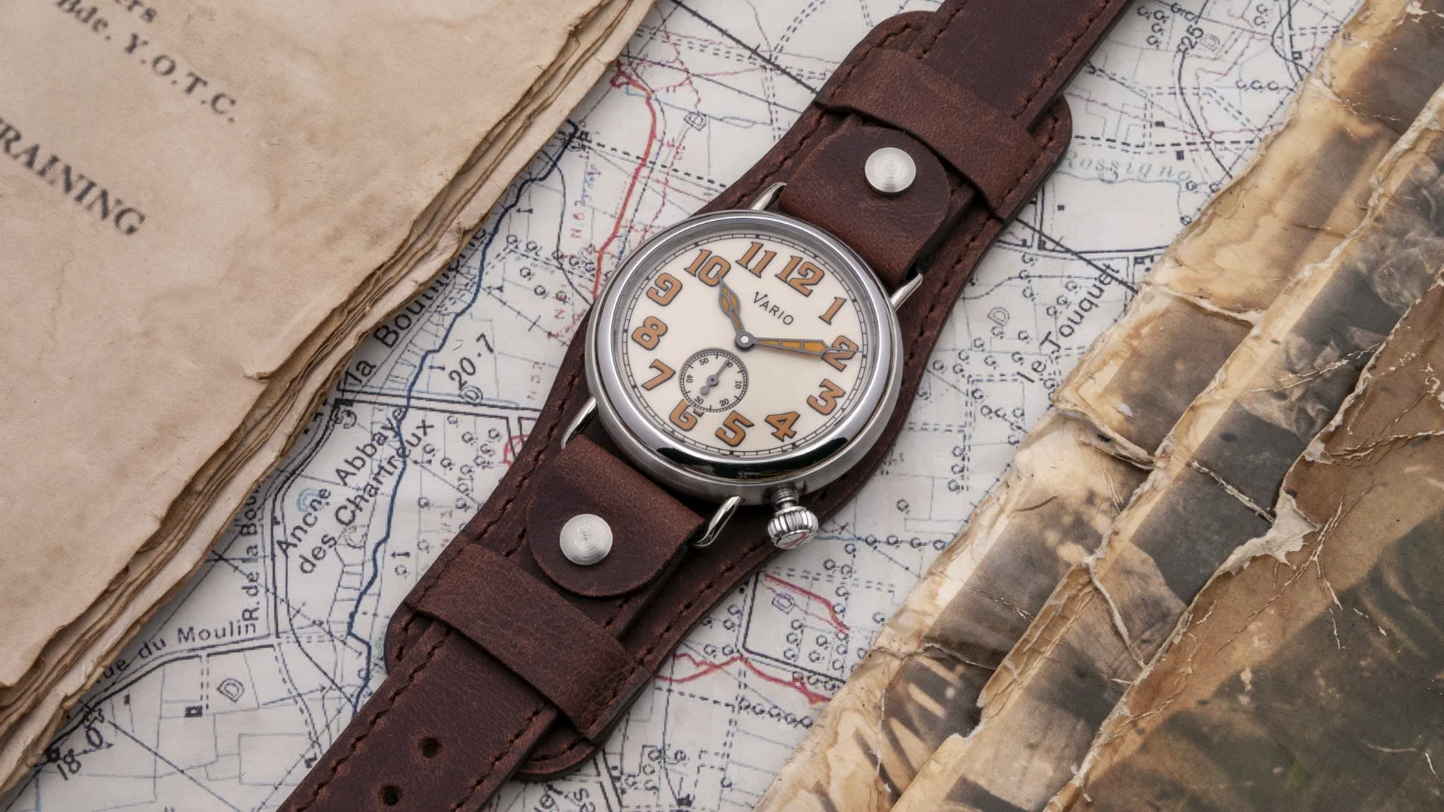 Vario Vario 1918 Trench Cream Dial with Orange Lume Watch image 2 of 5