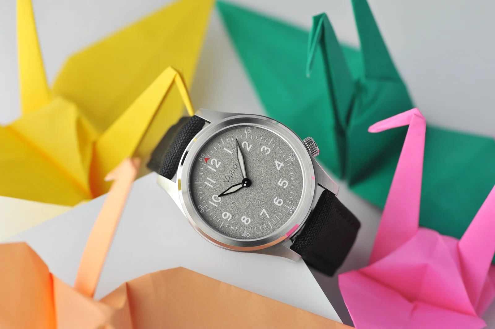 Vario Vario 1945 A-11S Solar Quartz Eagle Grey Field Watch image 2 of 5