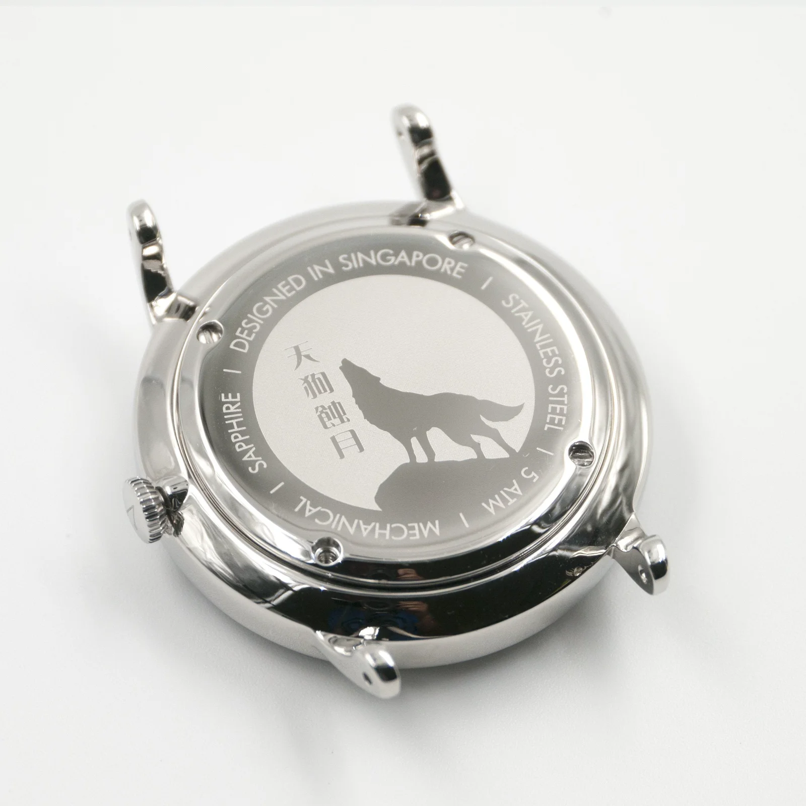 Vario Vario Eclipse SunStone Salmon Handwound Dress Watch on Harris Tweed Watch Strap image 2 of 5
