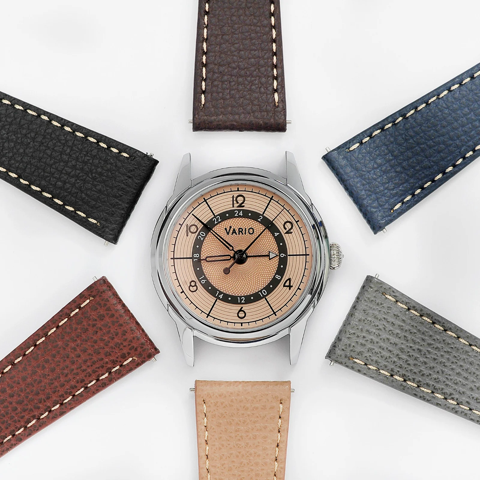 Vario Vario Empire Seasons True GMT Autumn Salmon Automatic Dress Watch image 1 of 5