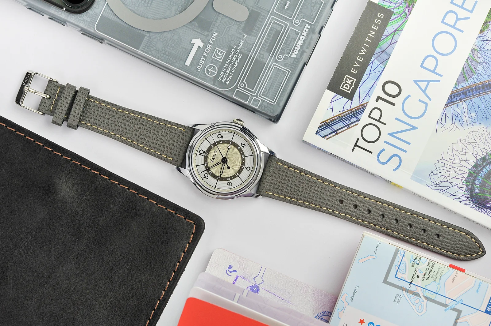 Vario Vario Empire Seasons True GMT Winter White Automatic Dress Watch image 2 of 5