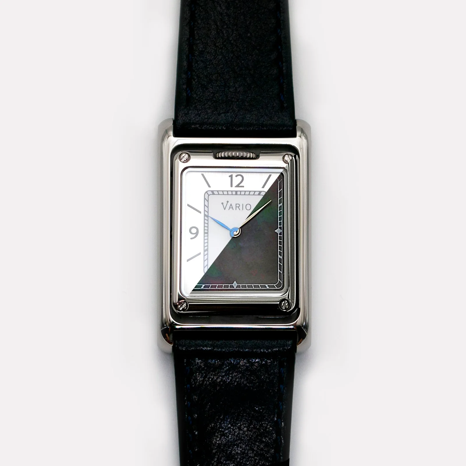 Vario Vario VERSA Reversible Dual Time Silver-Black MoP Quartz Watch image 1 of 5
