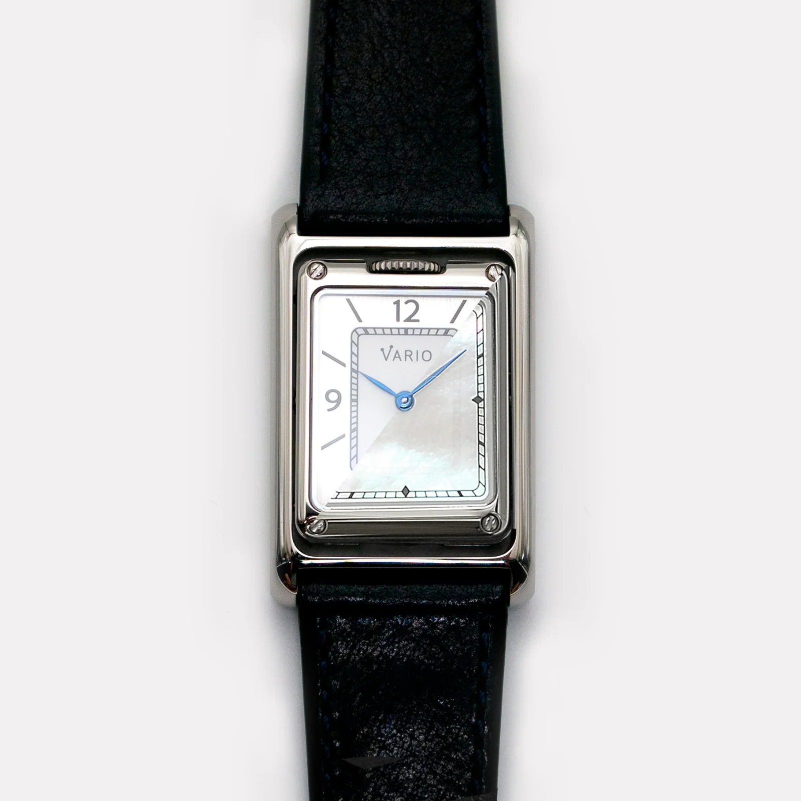 Vario Vario VERSA Reversible Dual Time Silver-White MoP Quartz Watch image 1 of 5